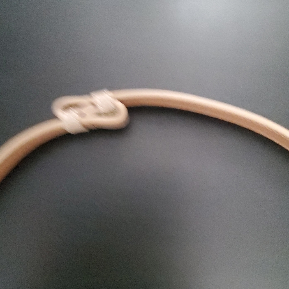 Elegant Tan Leather Belt Gold Accent - Picture 5 of 5